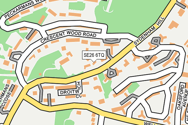 SE26 6TQ map - OS OpenMap – Local (Ordnance Survey)