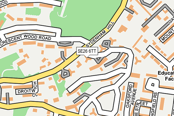 SE26 6TT map - OS OpenMap – Local (Ordnance Survey)