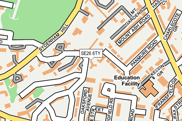 SE26 6TY map - OS OpenMap – Local (Ordnance Survey)