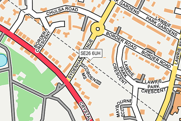 SE26 6UH map - OS OpenMap – Local (Ordnance Survey)