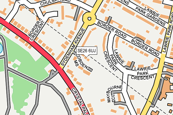 SE26 6UJ map - OS OpenMap – Local (Ordnance Survey)
