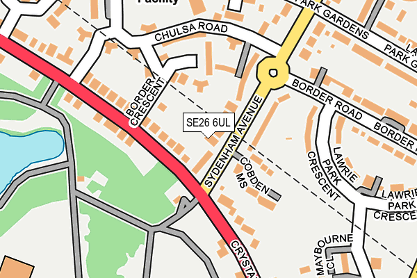 SE26 6UL map - OS OpenMap – Local (Ordnance Survey)