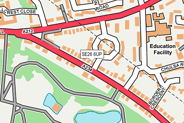 SE26 6UP map - OS OpenMap – Local (Ordnance Survey)