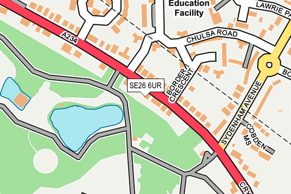 SE26 6UR map - OS OpenMap – Local (Ordnance Survey)