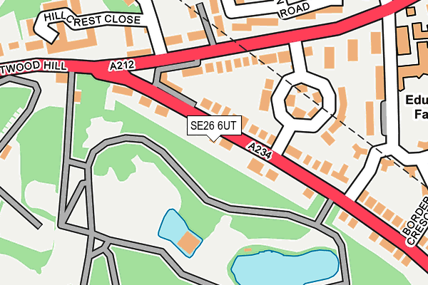 SE26 6UT map - OS OpenMap – Local (Ordnance Survey)