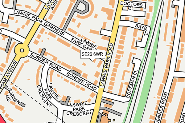 SE26 6WR map - OS OpenMap – Local (Ordnance Survey)