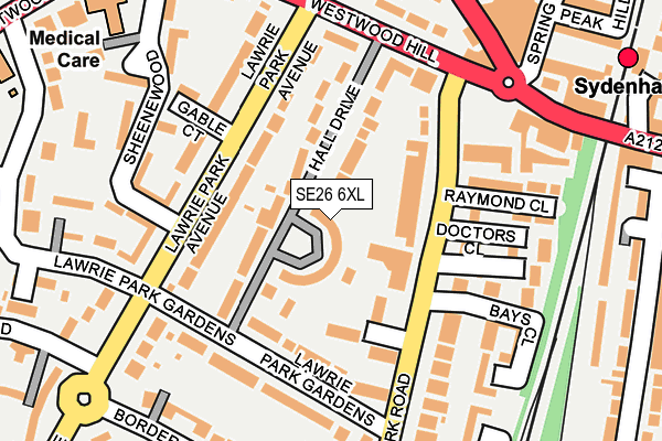 SE26 6XL map - OS OpenMap – Local (Ordnance Survey)