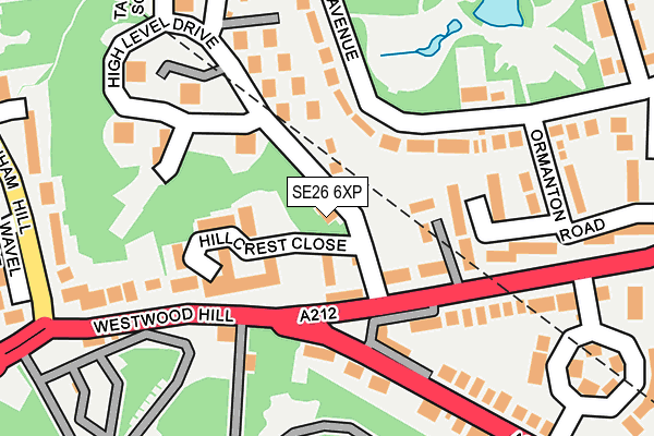 SE26 6XP map - OS OpenMap – Local (Ordnance Survey)