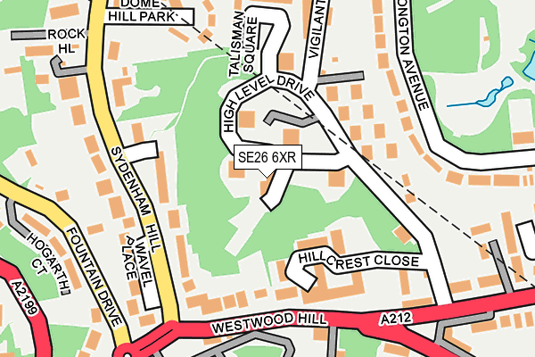 SE26 6XR map - OS OpenMap – Local (Ordnance Survey)