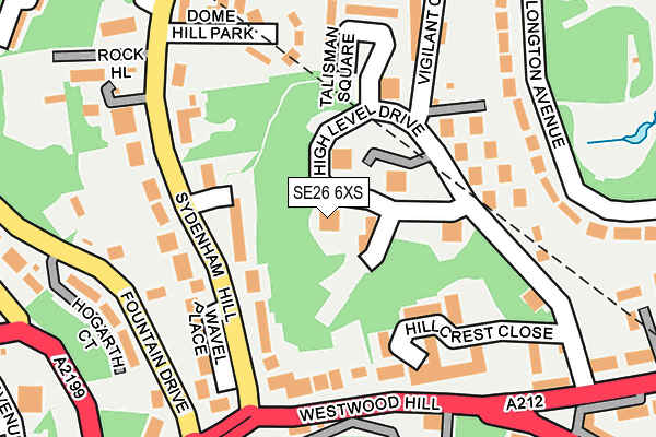 SE26 6XS map - OS OpenMap – Local (Ordnance Survey)