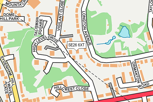 SE26 6XT map - OS OpenMap – Local (Ordnance Survey)