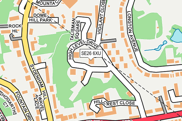 SE26 6XU map - OS OpenMap – Local (Ordnance Survey)