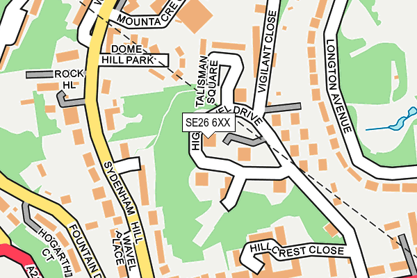 SE26 6XX map - OS OpenMap – Local (Ordnance Survey)