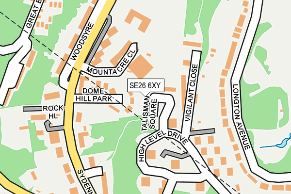 SE26 6XY map - OS OpenMap – Local (Ordnance Survey)