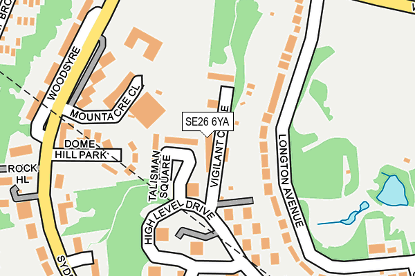 SE26 6YA map - OS OpenMap – Local (Ordnance Survey)