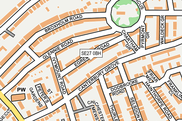 SE27 0BH map - OS OpenMap – Local (Ordnance Survey)
