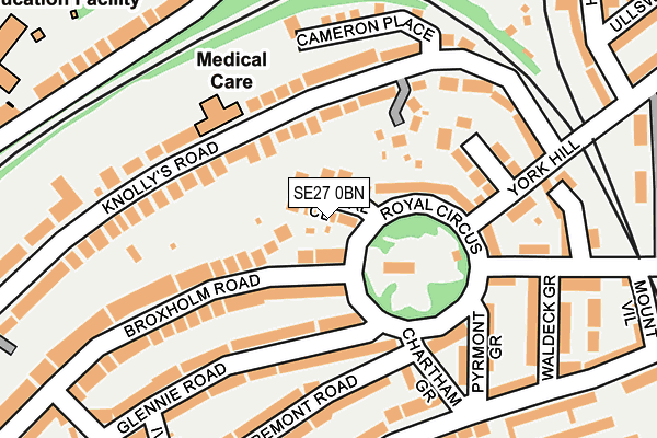 SE27 0BN map - OS OpenMap – Local (Ordnance Survey)