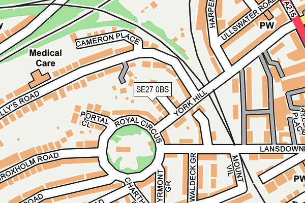 SE27 0BS map - OS OpenMap – Local (Ordnance Survey)