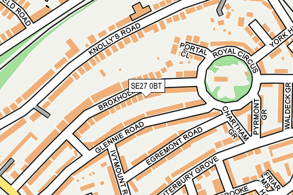 SE27 0BT map - OS OpenMap – Local (Ordnance Survey)