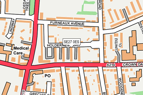 SE27 0ES map - OS OpenMap – Local (Ordnance Survey)