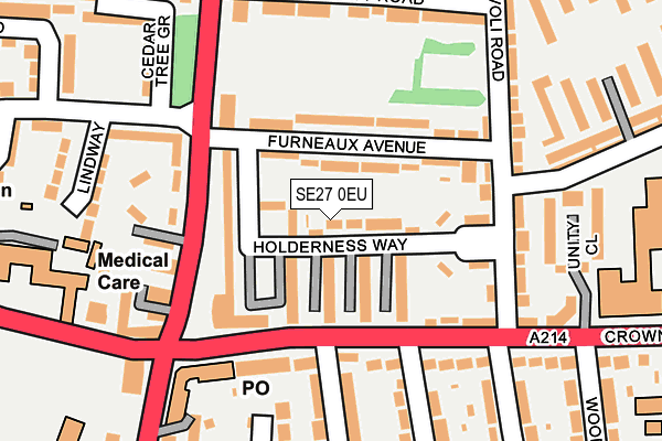 SE27 0EU map - OS OpenMap – Local (Ordnance Survey)