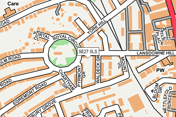 SE27 0LS map - OS OpenMap – Local (Ordnance Survey)