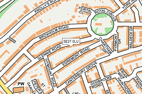 SE27 0LU map - OS OpenMap – Local (Ordnance Survey)
