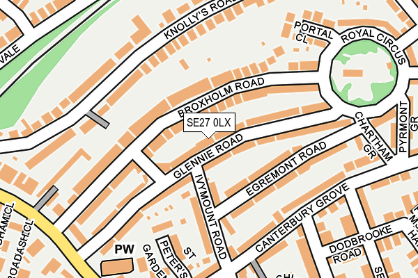 SE27 0LX map - OS OpenMap – Local (Ordnance Survey)