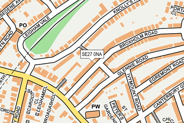 SE27 0NA map - OS OpenMap – Local (Ordnance Survey)