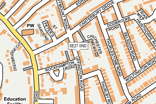 SE27 0ND map - OS OpenMap – Local (Ordnance Survey)