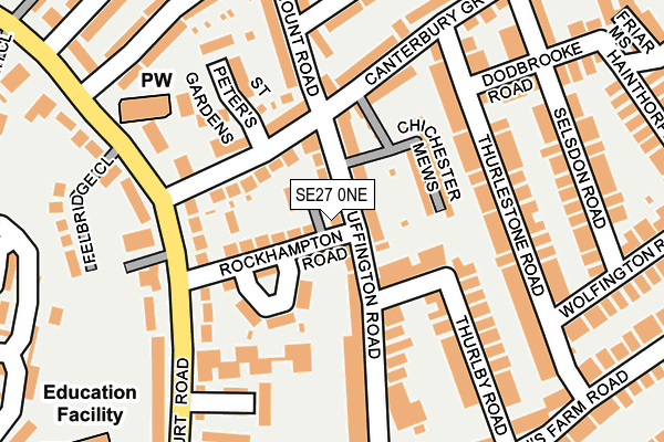 SE27 0NE map - OS OpenMap – Local (Ordnance Survey)