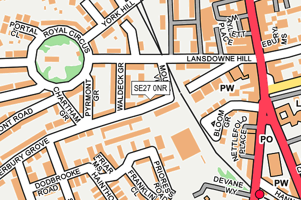 SE27 0NR map - OS OpenMap – Local (Ordnance Survey)