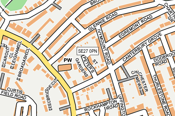 SE27 0PN map - OS OpenMap – Local (Ordnance Survey)