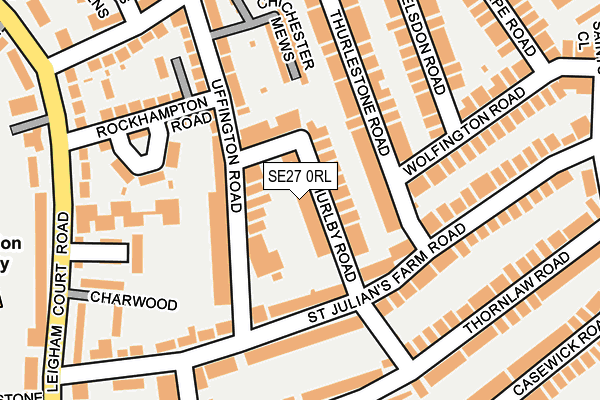 SE27 0RL map - OS OpenMap – Local (Ordnance Survey)