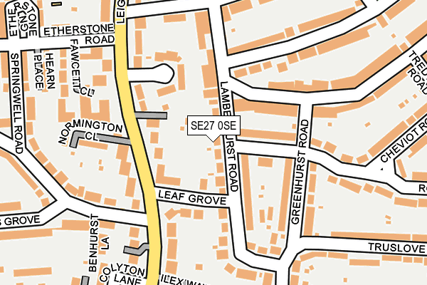 SE27 0SE map - OS OpenMap – Local (Ordnance Survey)