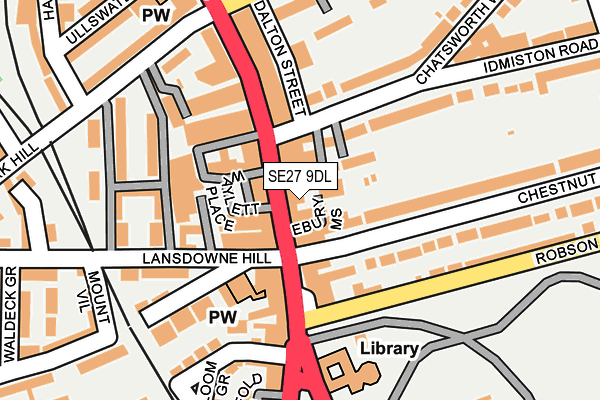SE27 9DL map - OS OpenMap – Local (Ordnance Survey)