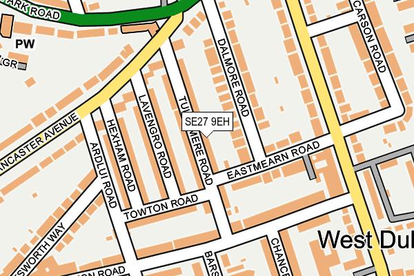 SE27 9EH map - OS OpenMap – Local (Ordnance Survey)
