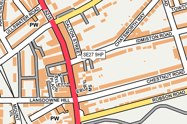 SE27 9HP map - OS OpenMap – Local (Ordnance Survey)