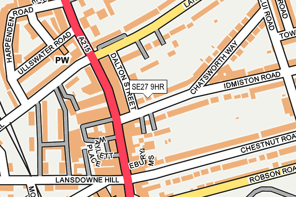 SE27 9HR map - OS OpenMap – Local (Ordnance Survey)