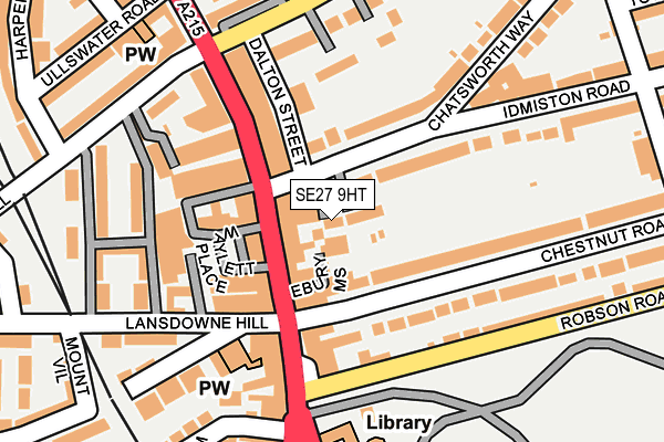 SE27 9HT map - OS OpenMap – Local (Ordnance Survey)