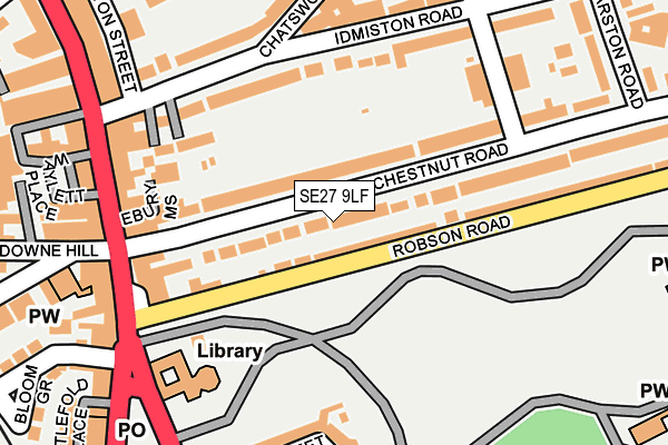 SE27 9LF map - OS OpenMap – Local (Ordnance Survey)