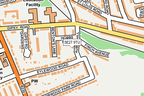 SE27 9TU map - OS OpenMap – Local (Ordnance Survey)