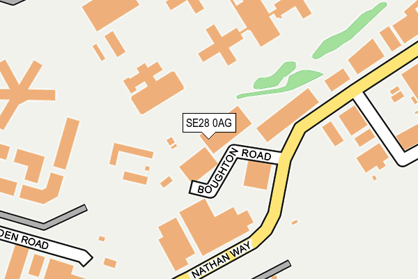 SE28 0AG map - OS OpenMap – Local (Ordnance Survey)