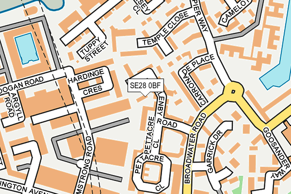 SE28 0BF map - OS OpenMap – Local (Ordnance Survey)
