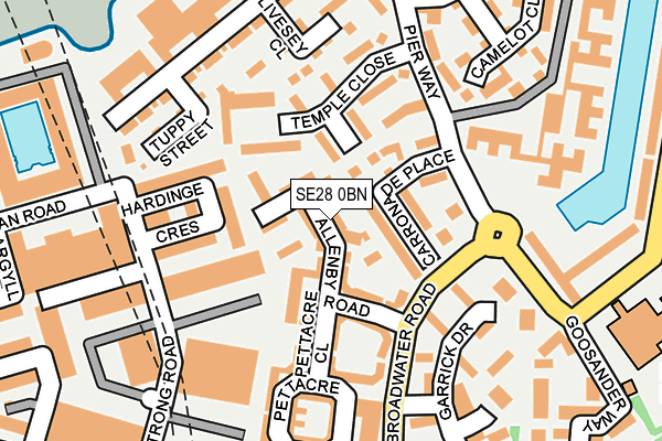 SE28 0BN map - OS OpenMap – Local (Ordnance Survey)