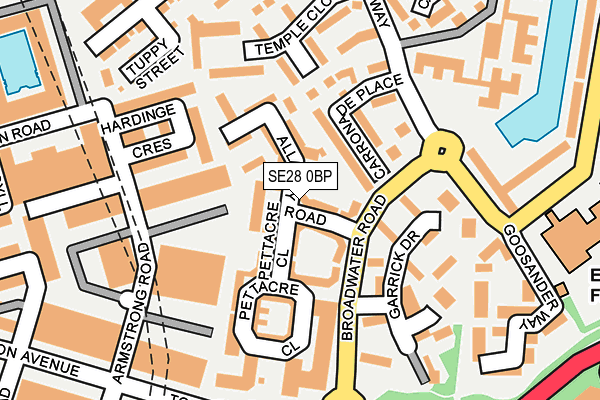 SE28 0BP map - OS OpenMap – Local (Ordnance Survey)