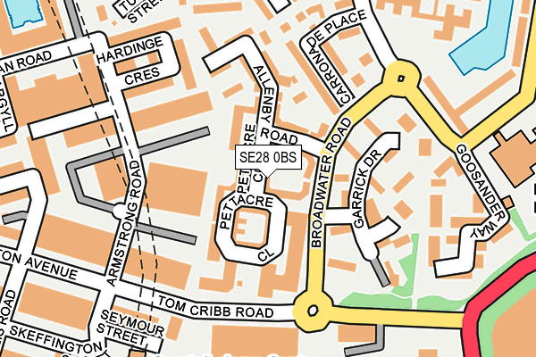 SE28 0BS map - OS OpenMap – Local (Ordnance Survey)