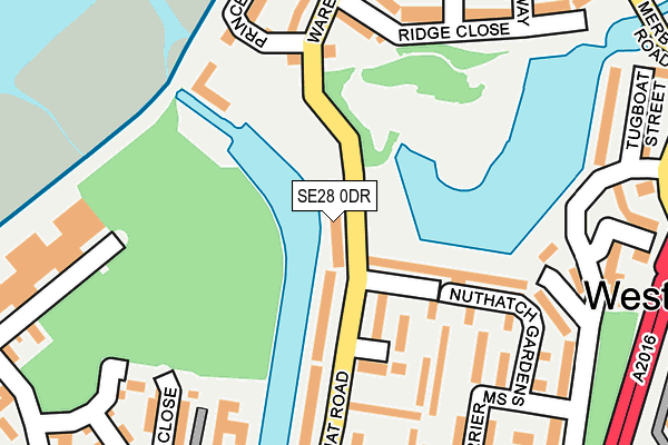 SE28 0DR map - OS OpenMap – Local (Ordnance Survey)