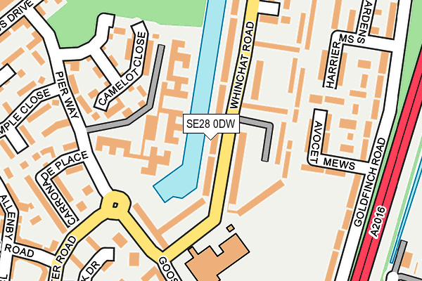 SE28 0DW map - OS OpenMap – Local (Ordnance Survey)