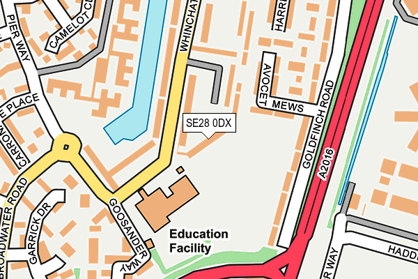 SE28 0DX map - OS OpenMap – Local (Ordnance Survey)